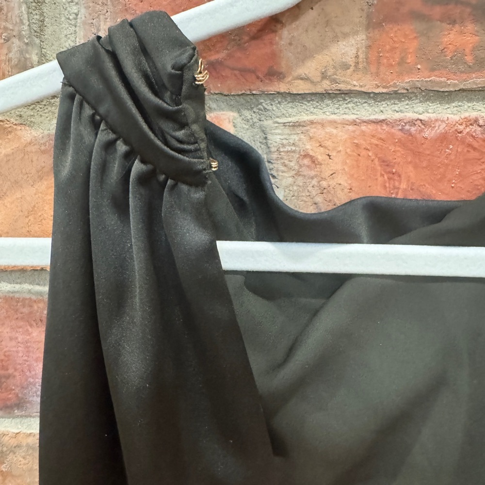 Ramy Brook Charmayne Maxi Gown; Olive-Green Evening Gown with Front Slit - Picture 14 of 15